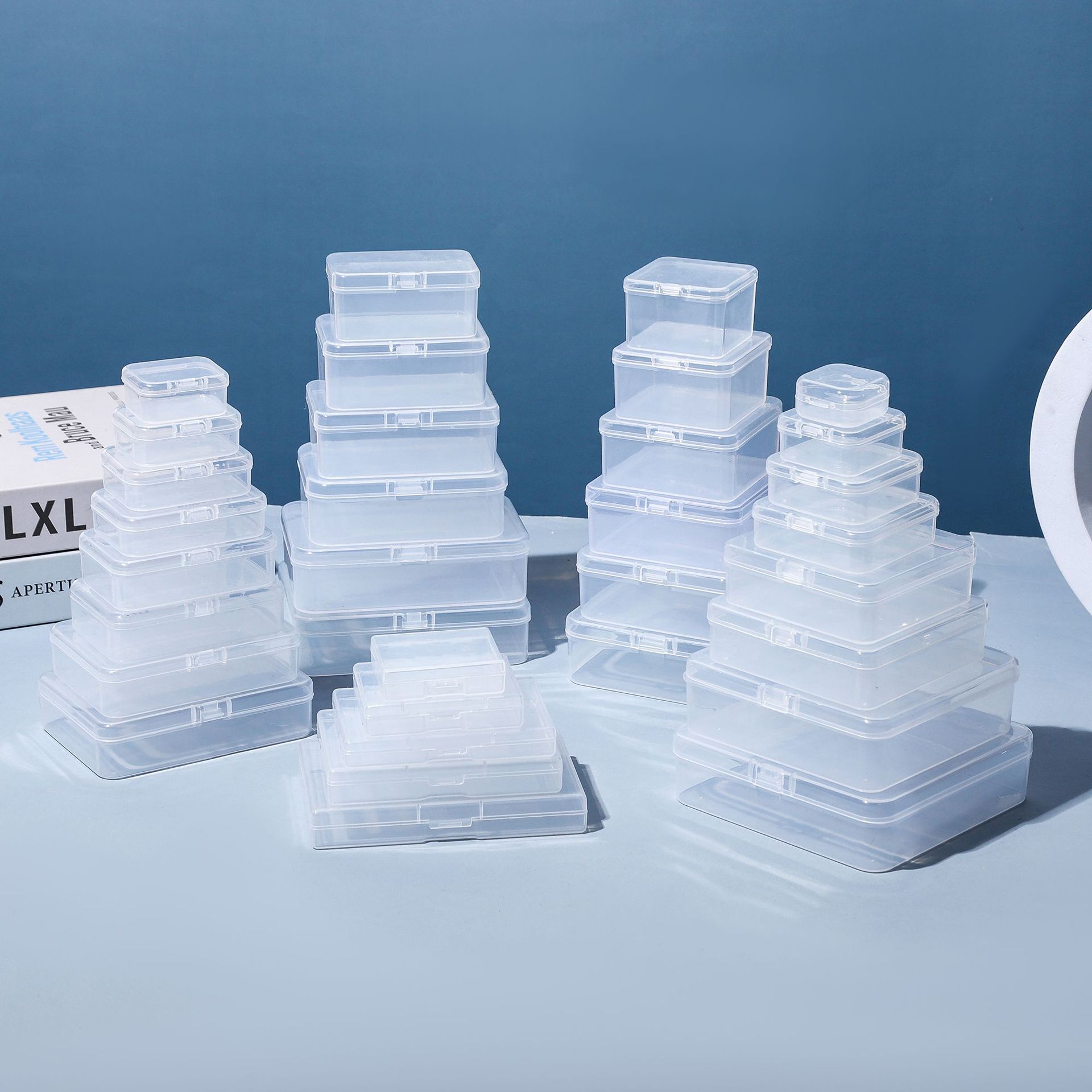 Square Transparent Plastic Small Square Box Earplug Box Jewelry Storage Box Spare Parts Box Jewelry Bead Box Fishing Gear Box