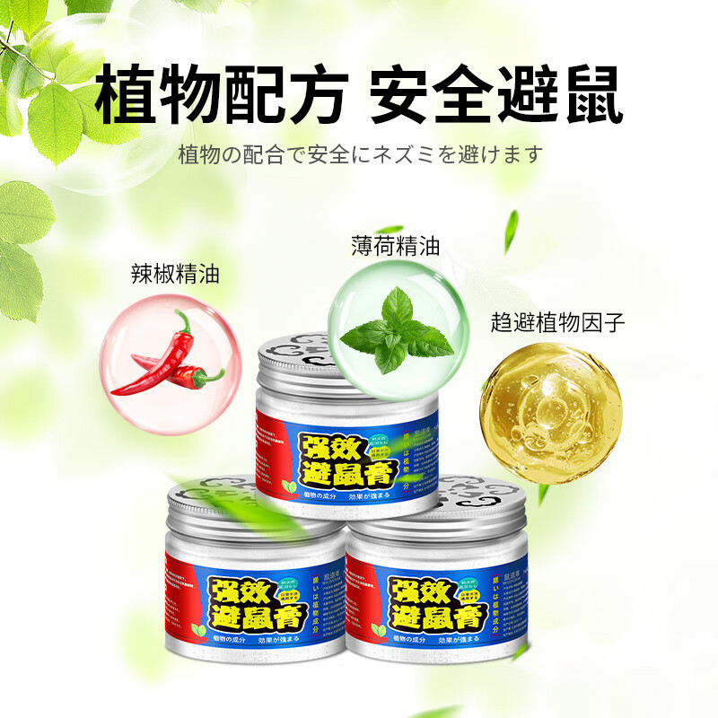 Powerful Rat Repellent Cream for Home Use, Rat Repellent Device for Cars, Plant-Based Rat Repellent Cream for Indoor Use