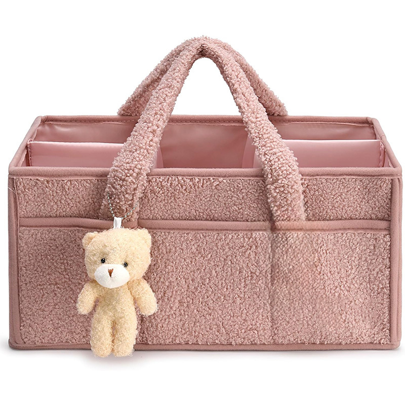 Plush Baby Diaper Storage Bag Diaper Storage Bag Large Capacity Travel Mommy Bag