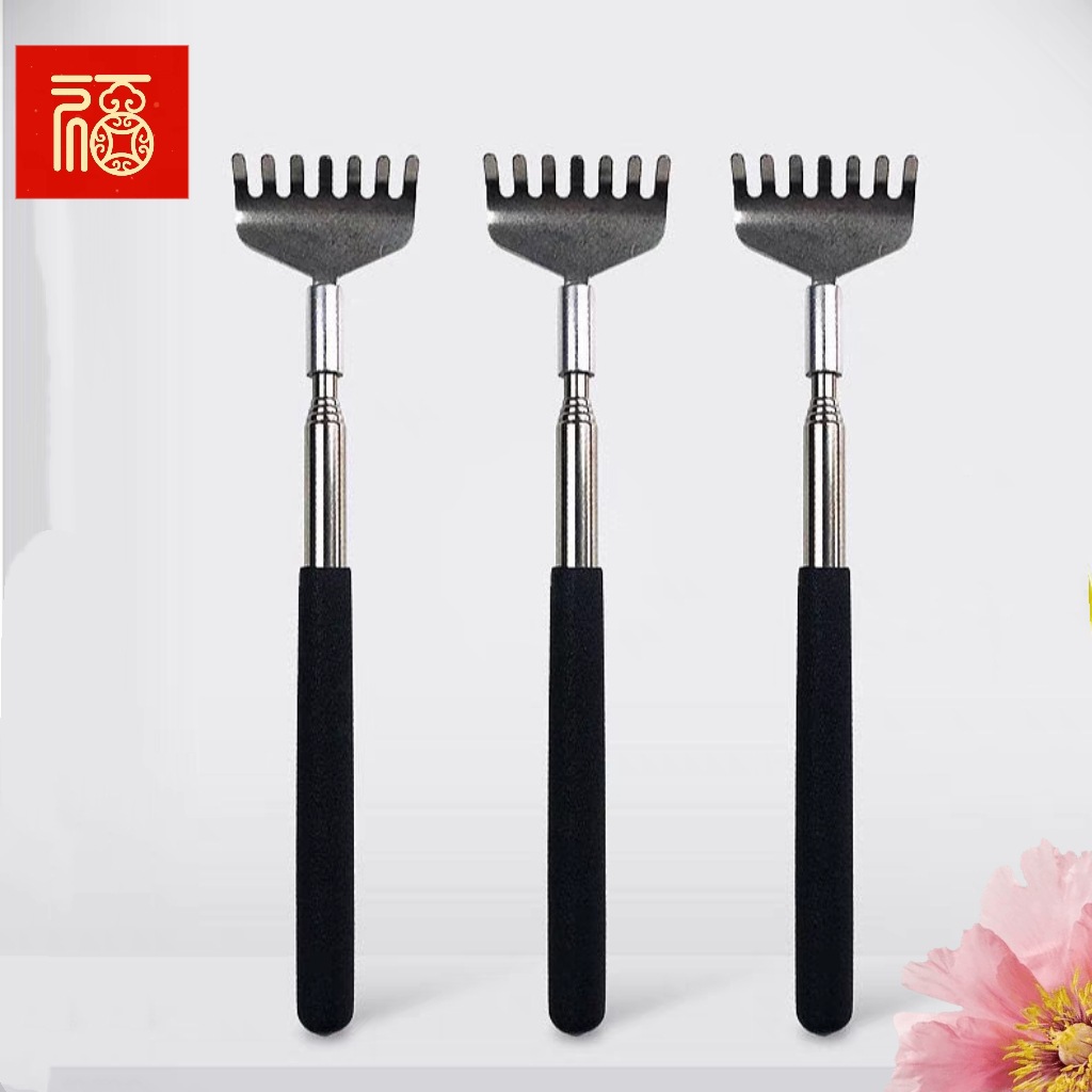 Factory wholesale seven-tooth color stainless steel retractable tickle tickle tickle artifact old man music massage tickle cool