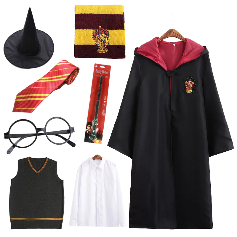 Harry Potter Magic Robe Two-Dimensional Cos Clothes Halloween Robe College Uniform Peripheral Anime Cloak Cloak