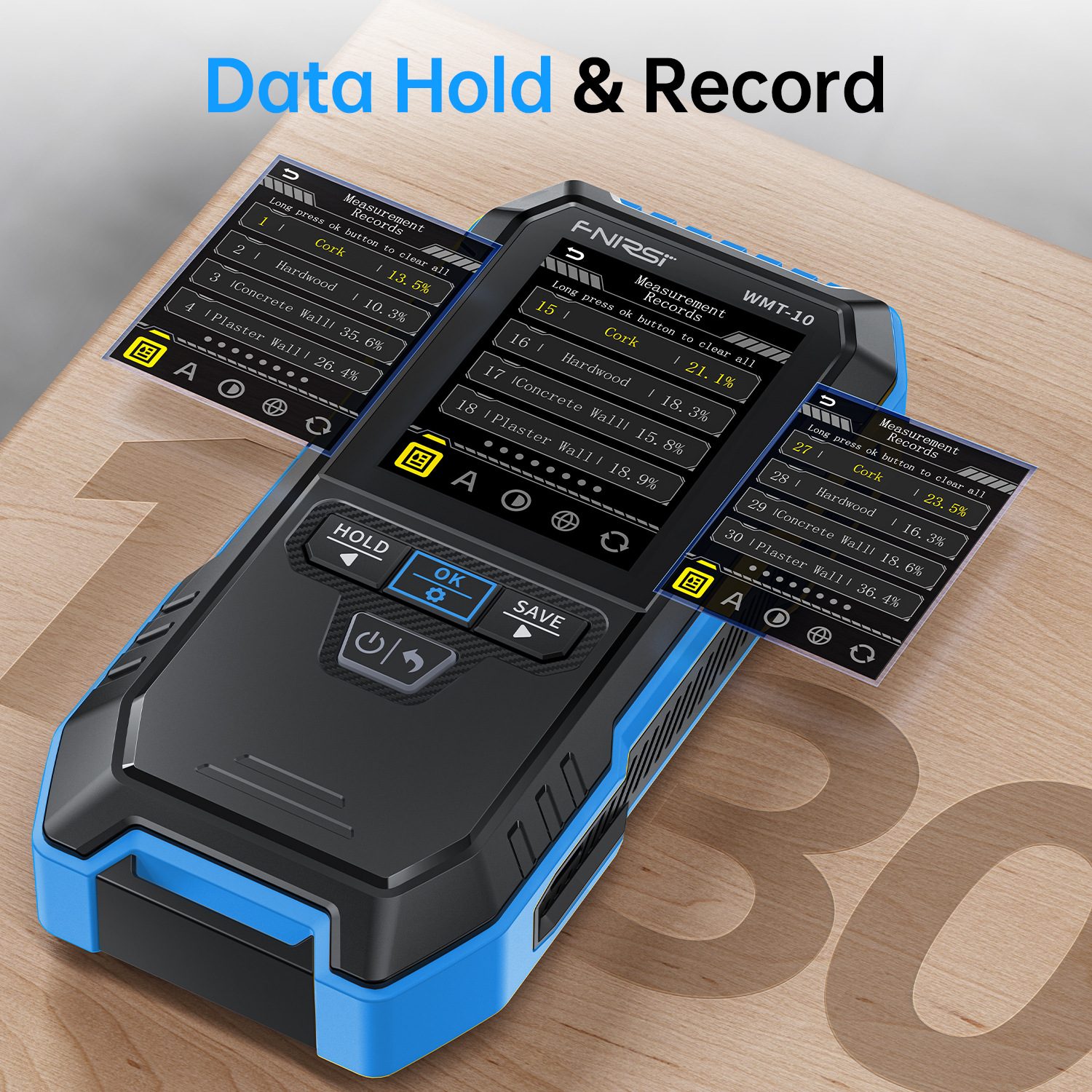 Wmt-10 Moisture Meter Wood Board Material Moisture Tester Wall Wall Moisture Detector Moisture Measuring Instrument