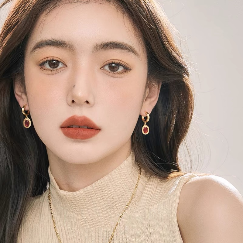 Серьги EVESENSE оригинальной серии Monica, винтажные серьги из красного агата, высококачественный легкий люкс