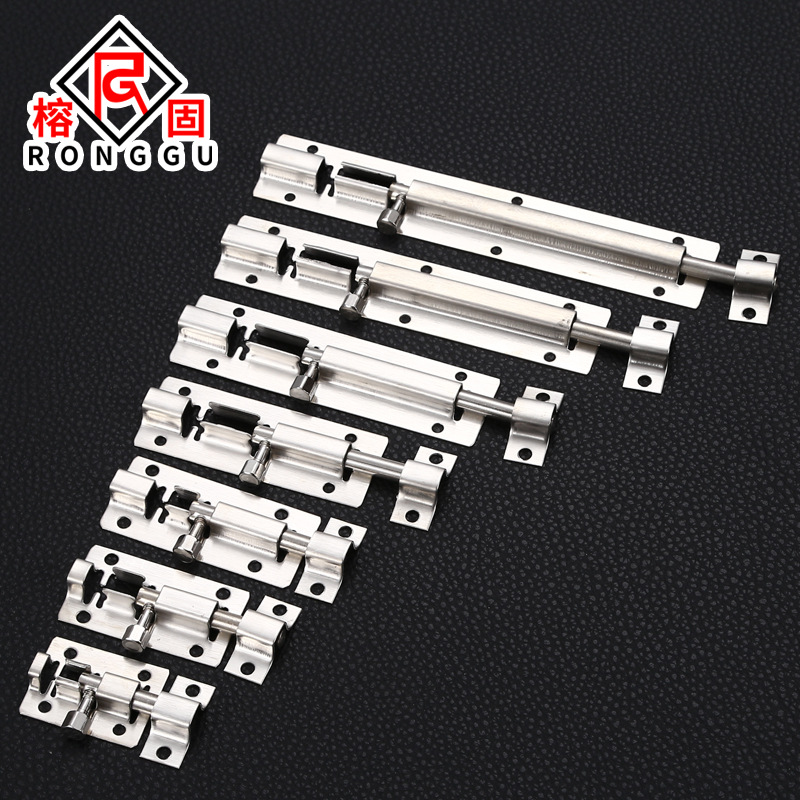 Утолщенный дверной засов из нержавеющей стали 2 дюйма 3 дюйма 4 дюйма 6 дюймов 8 дюймов для окон и дверей, цепной засов для безопасности, средний квадратный засов