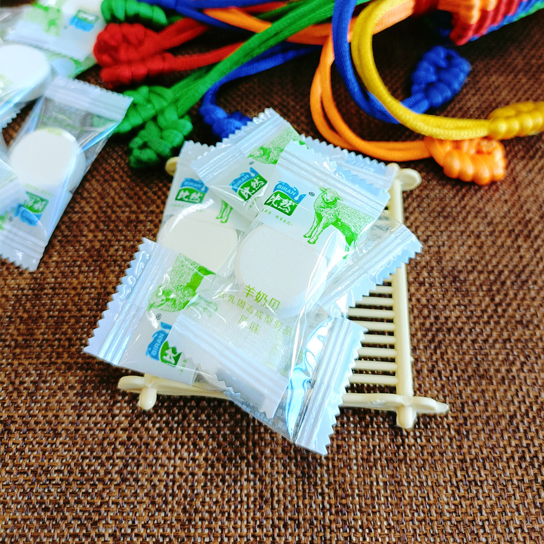 Biran goat milk slices Inner Mongolia Specialty milk slices 118g individually packaged goat milk shell snack cheese slices