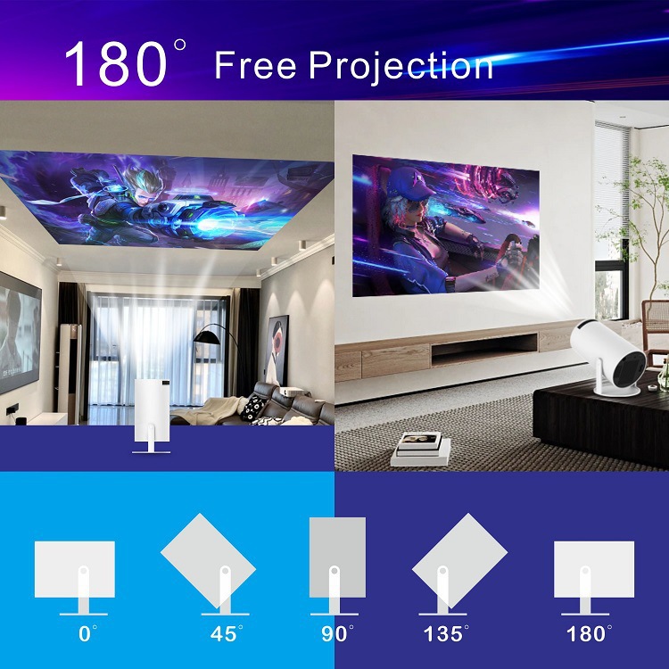 hy300pro Projector Home 4K Portable LCD Ultra High Definition Living Room Wall Throw Wireless Same Screen