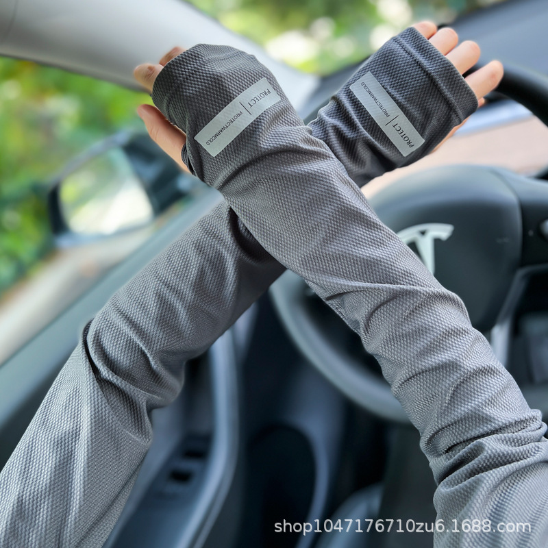 Летние защитные ледяные рукава для мужчин, дышащие, большой размер, свободные, анти-УФ, с отражающей меткой