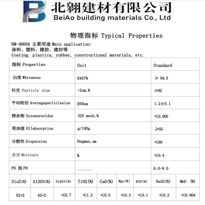 Ultra-Fine Calcined Kaolin 1250 Mesh 4000 Mesh 6000 Mesh Paint Coating Papermaking Kaolin Factory Ready Stock