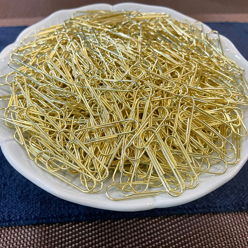 Gold paper clip plating rose gold paper clip folder cross-border for 50mmPET paper clip