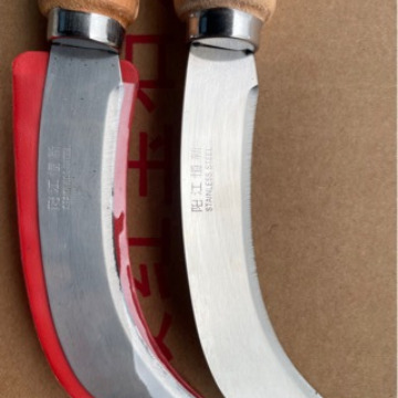 White wooden handle machete pineapple knife