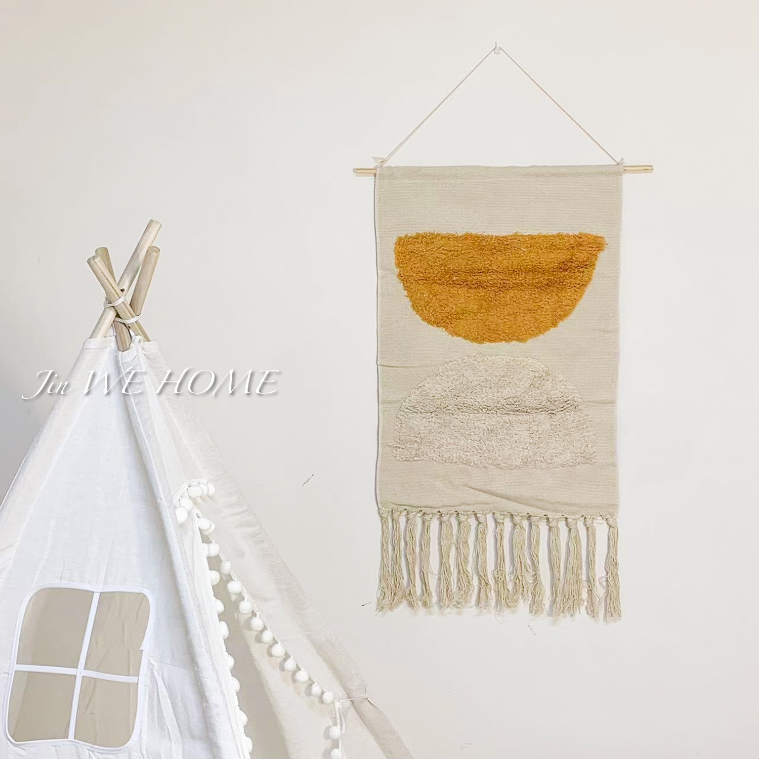 A generation of cotton and linen tapestry wall decoration wall painting rectangular hanging cloth photo background cloth meter box shade