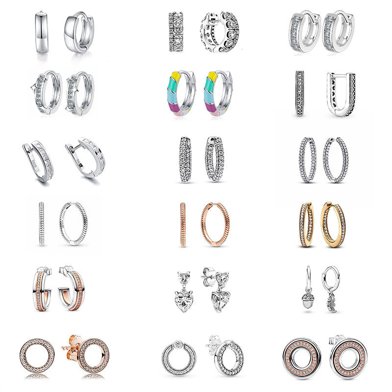 Новые серьги Panjia из серебра S925 с двойным сердцем, сверкающие, простые и стильные, белые медные серьги для лучших подруг