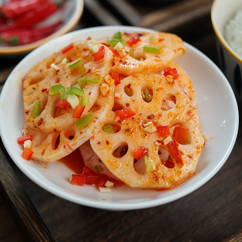 [luxury] Honghu lotus root slices 330g Honghu lotus root slices stir-fried hot pot barbecue instant-boiled food ingredients wholesale