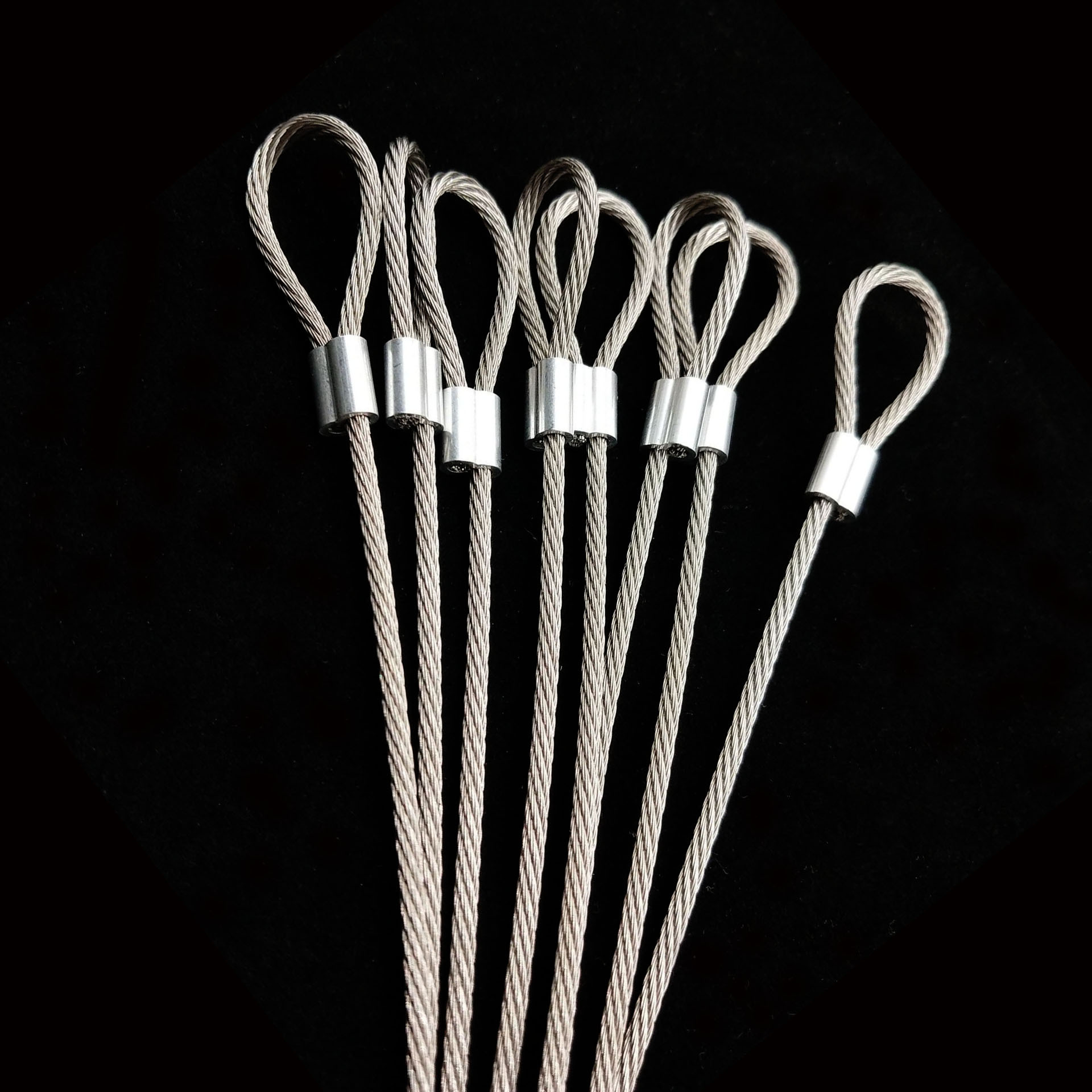 Прямые продажи стального троса 201, алюминиевая втулка в форме восьмерки, может быть сплющена и зажата, подъемный трос