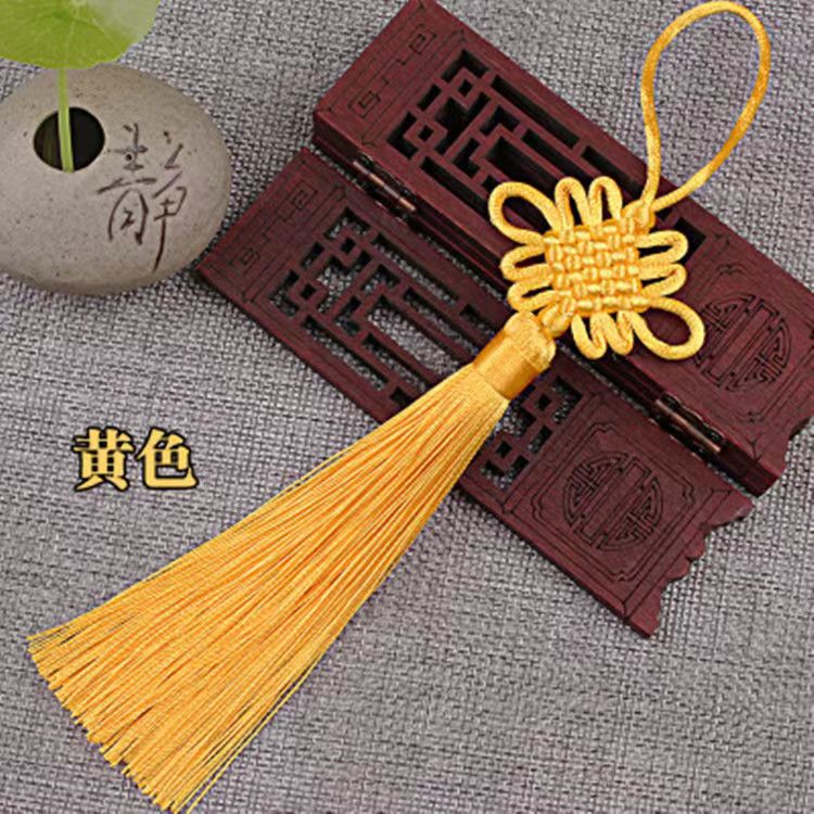 Small size tassel Chinese knot pendant spring festival New Year festive gift crafts musical instrument umbrella bonsai decorative pendant