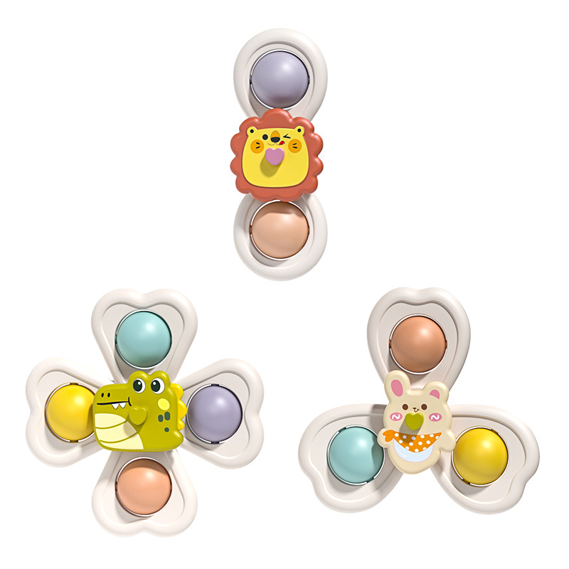 Amazon baby toys carousel sucker jengle infant bath bathroom fingertip gyro children's toys
