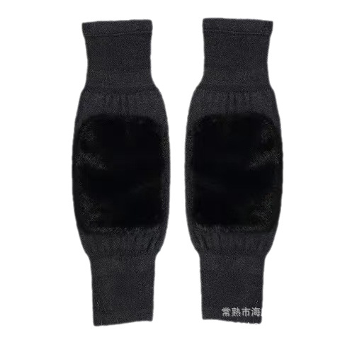 Warm Knee Pads for Women and Men, Cashmere for Old Cold Legs, Autumn and Winter Elderly Cold Protection, Heating, Thickened Leg and Knee Protection, Long Tube