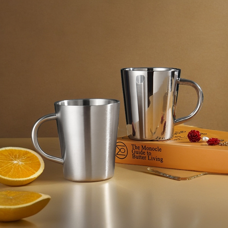 304 нержавеющая сталь корейская чашка двойной стенки с ручкой, пивная чашка, ресторанная чашка, кофейная кружка