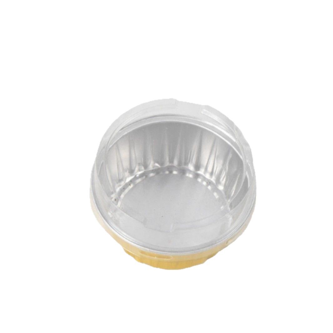 Disposable Round Tin Paper Cup Colored Aluminum Foil Resistant Baking Cup Air Fryer Special BBQ Baking Egg Tart Pudding Cup