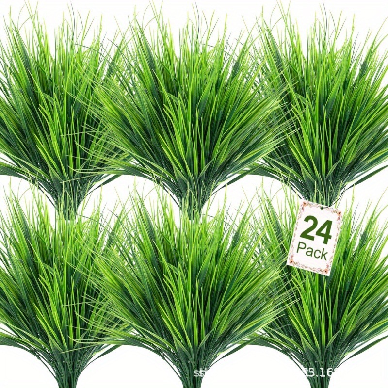 Amazon Spring Color 7-Pronged Spring Grass Plant Artificial Fake Flowers Autum Wedding Decoration Plastic Flowers and Green Plants Wholesale Aquatic Plants