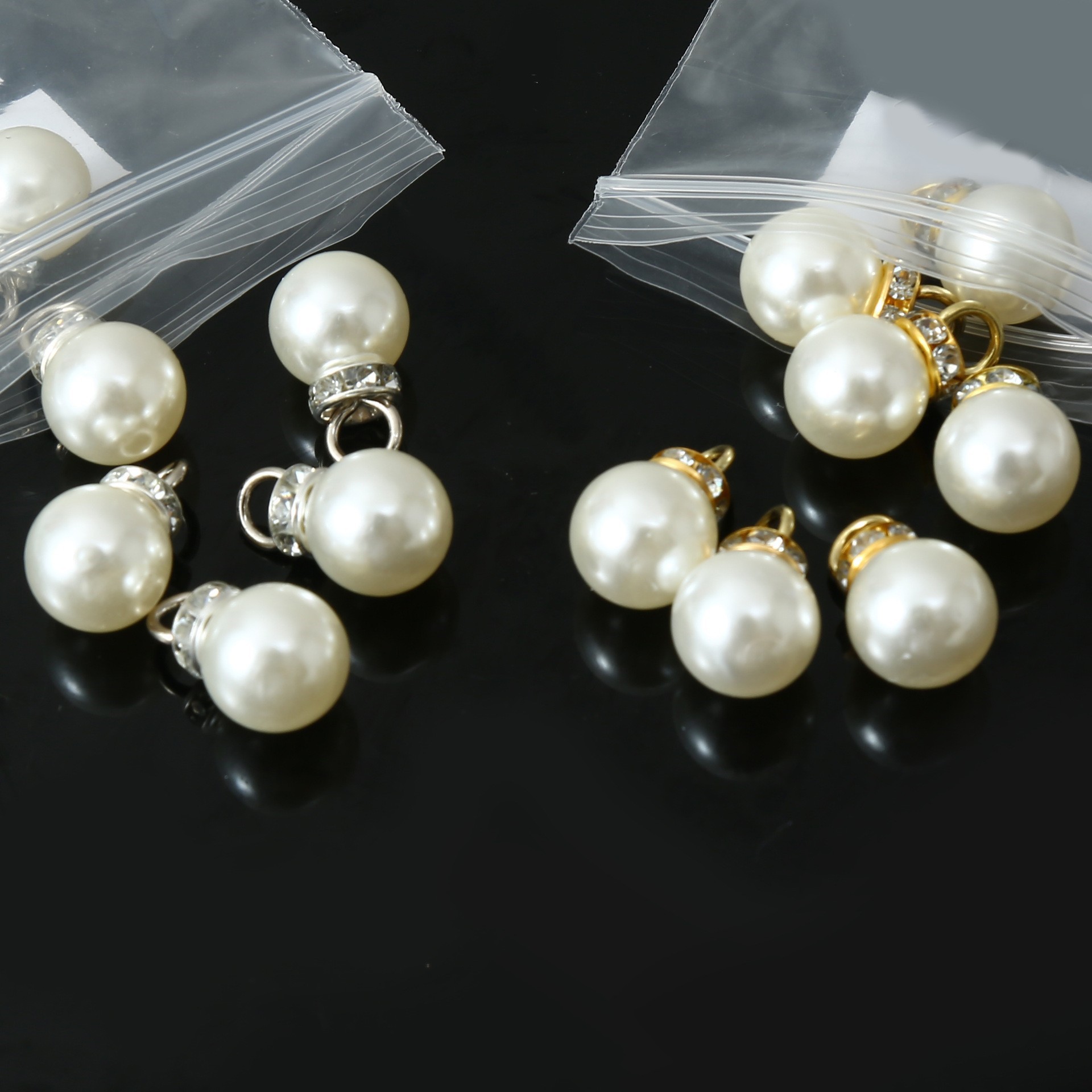 Syang ABS Highlight Pearl Pendant Diamond Imitation Pearl Pendant Garment Accessories Decoration Accessories Pearl Zipper Head