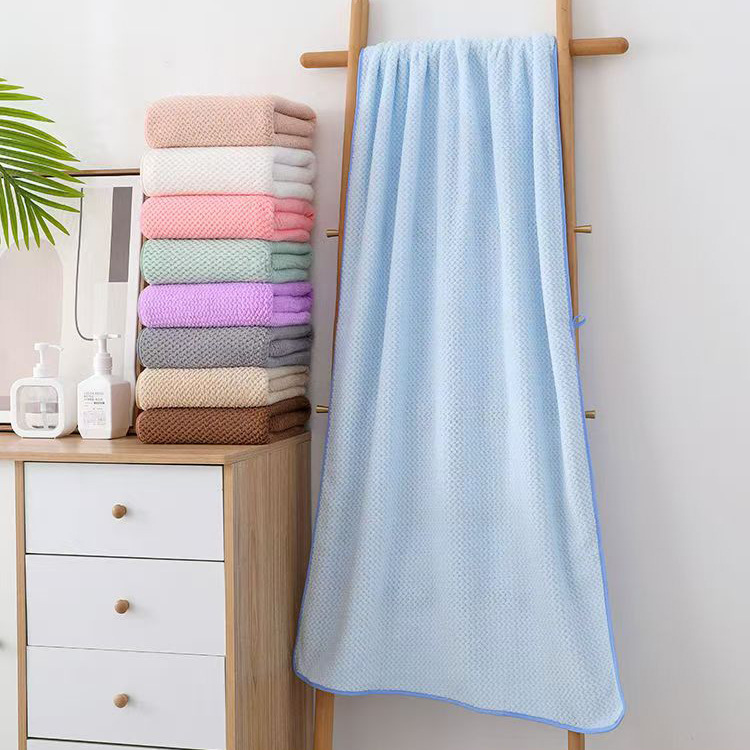 Coral Fleece Pineapple Bath Towel Soft Absorbent Beach Towel Extra Large Thick Adult Bath Towel Head Wipe Bath Towel