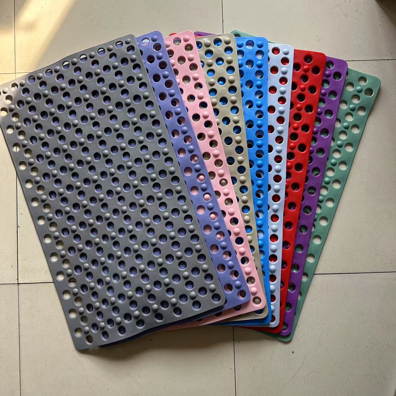 Bathroom Large Hole Anti-Slip Mat Shower Room Household Bath Toilet Foot Mat Toilet Floor Mat Waterproof Bathtub Foot Mat