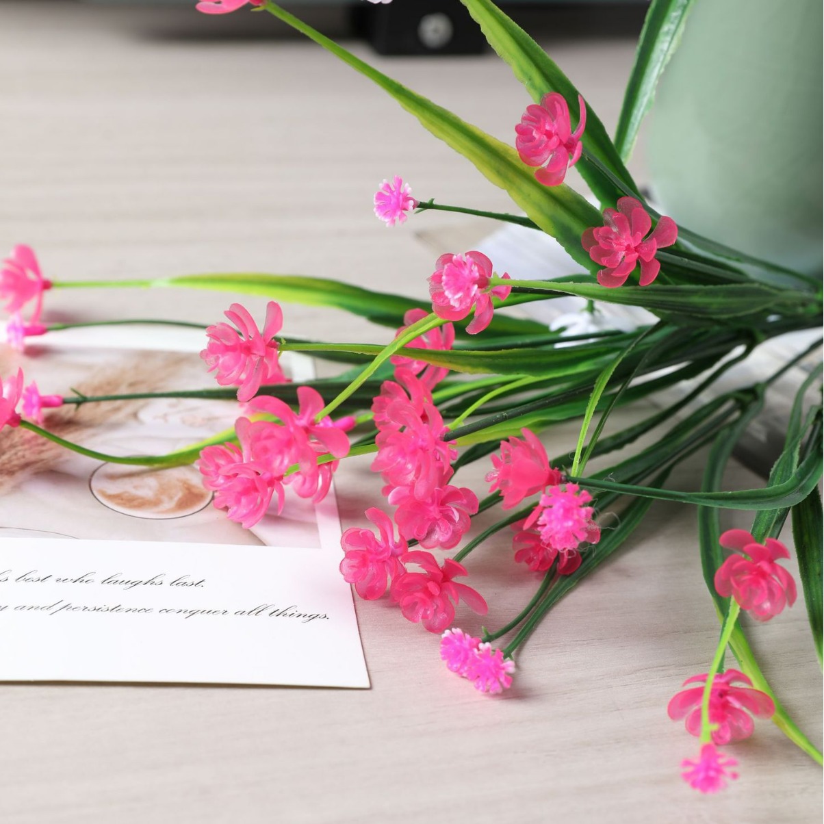 Amazon Seven-Headed Spring Grass Camellia Home Indoor Decoration Artificial Flowers Bulk Delivery Express Delivery Negotiable for Mix and Match Packaging