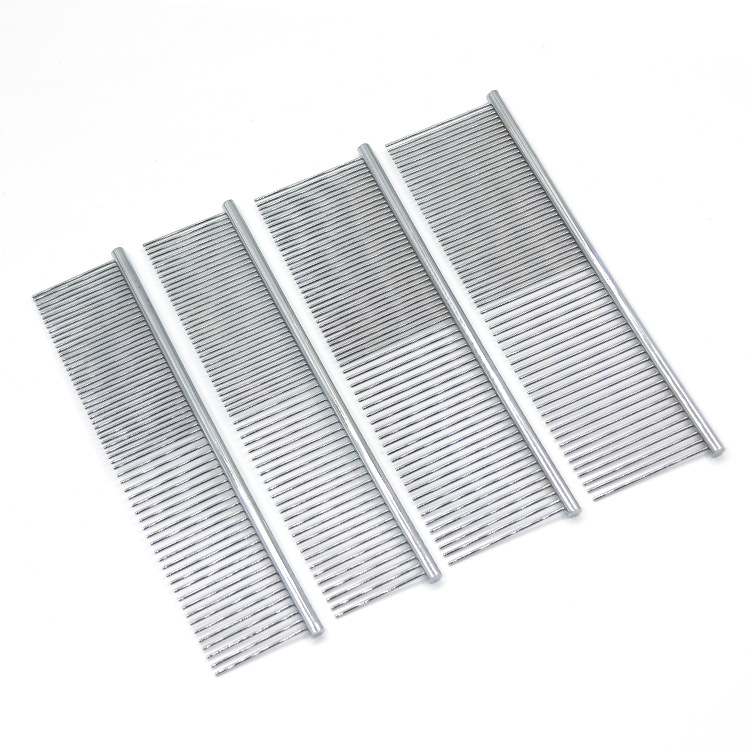 Manufacturer Wholesale Stainless Steel Comb Pet Comb Beauty Comb Dog Brush Pet Supplies Dog Row Comb Teddy Golden Retriever Comb