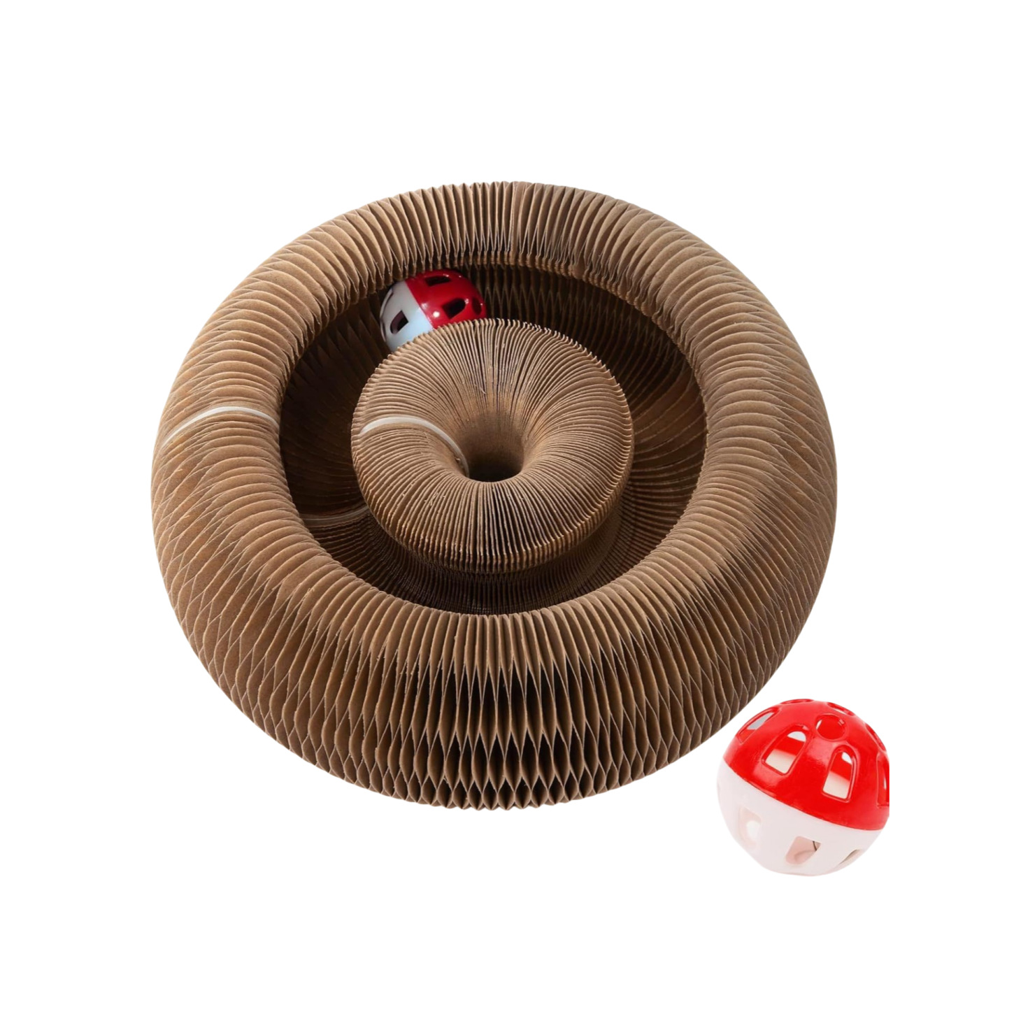 Магический орган Доска для царапания игрушка для кошек Саморазвлечение с колокольчиком Корригированная бумага Устойчивый к царапинам Складная трансформируемая игрушка для кошек