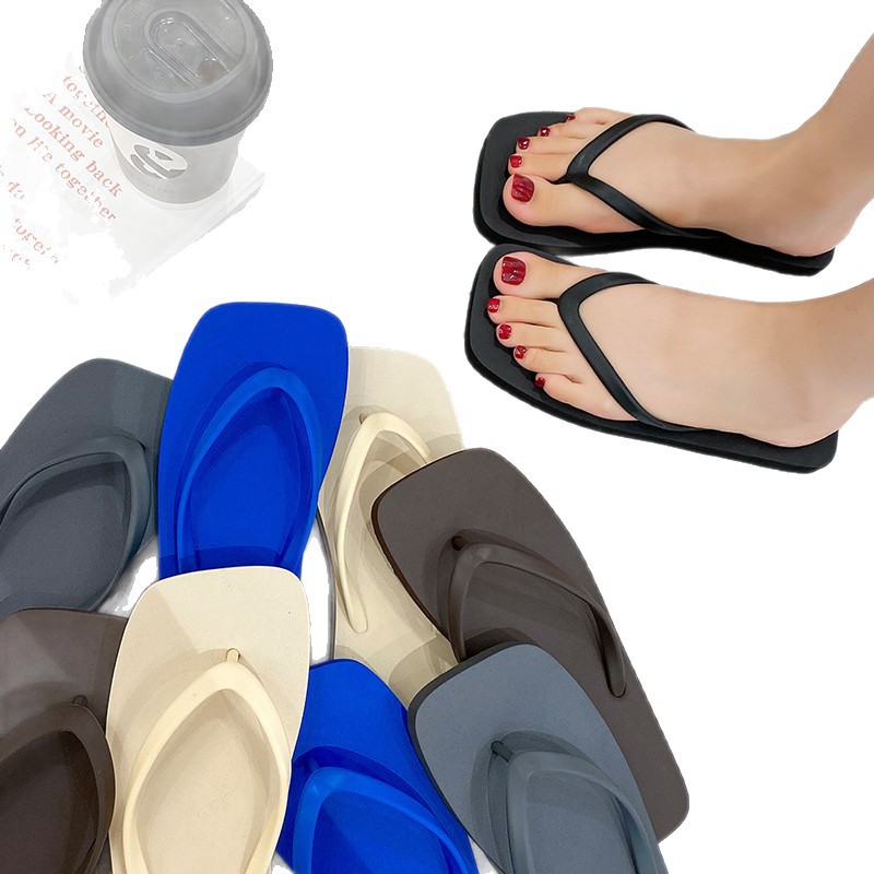 Japanese-Style Women's Summer Breathable Versatile Non-Slip Wear-Resistant Flip-Flops Beach Sandals Wholesale Lightweight Breathable