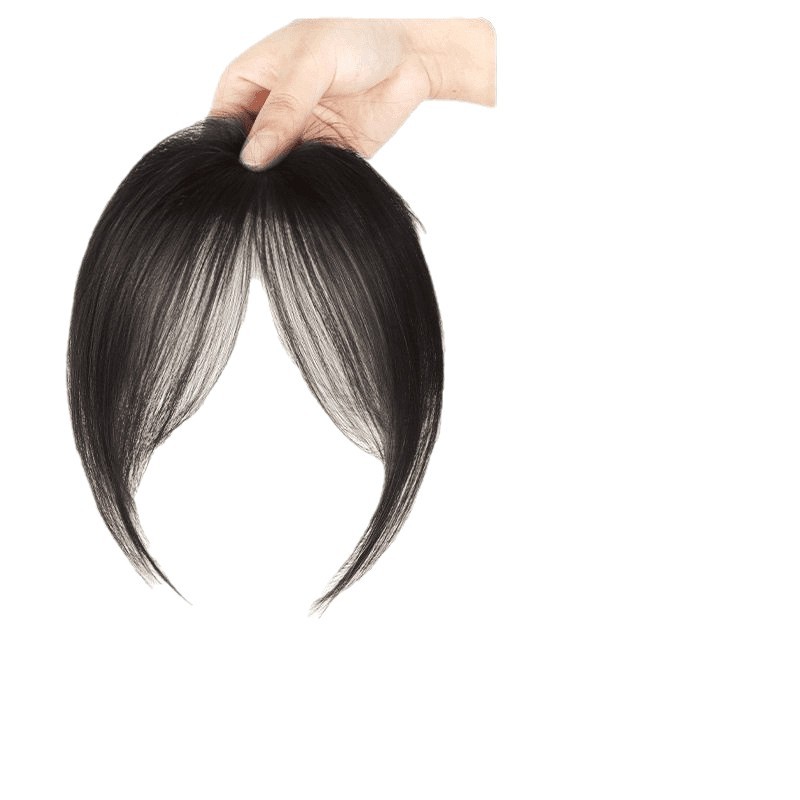 Bangs Wig for Women, Fluffy Hair Volume, Top Hair Replacement, Eight-Shaped Bangs, Light and Invisible, Simulated Human Hair Fake Bangs