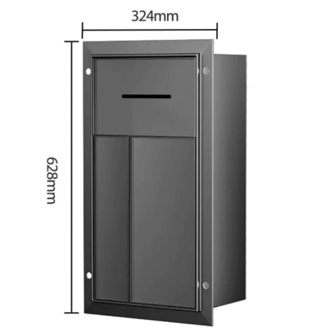 Bathroom Embedded Trash Can, Hidden Stainless Steel Tissue Box Niche, Brickable Toilet Brush Storage Rack