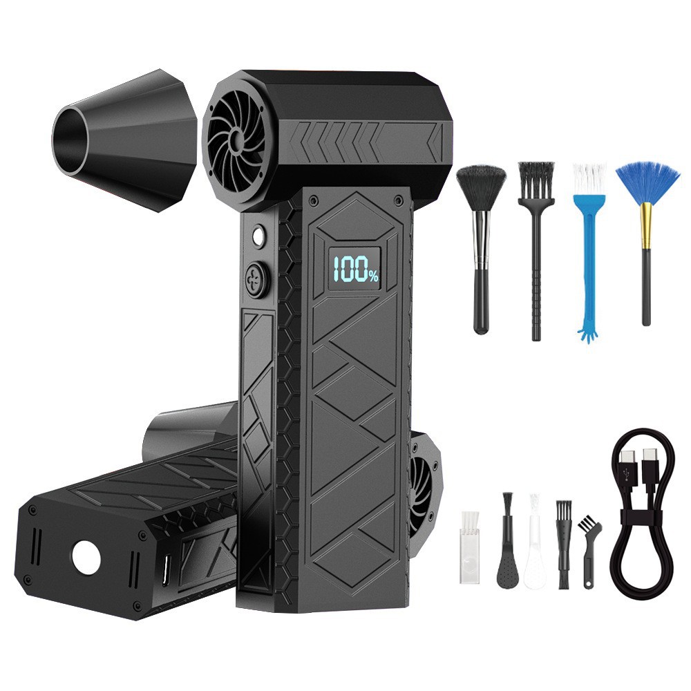 Cross-Border Popular Portable Violent Fan High-Power Hair Dryer Dust Removal Snow Blowing Emergency Lighting Rescue Window-Breaking Hammer