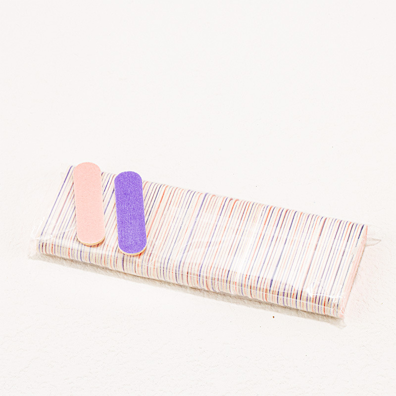 Manicure Rub Disposable Manicure Tools Double-sided Colorful Mini 5cm Nail Polishing File Factory Direct Sales in Stock
