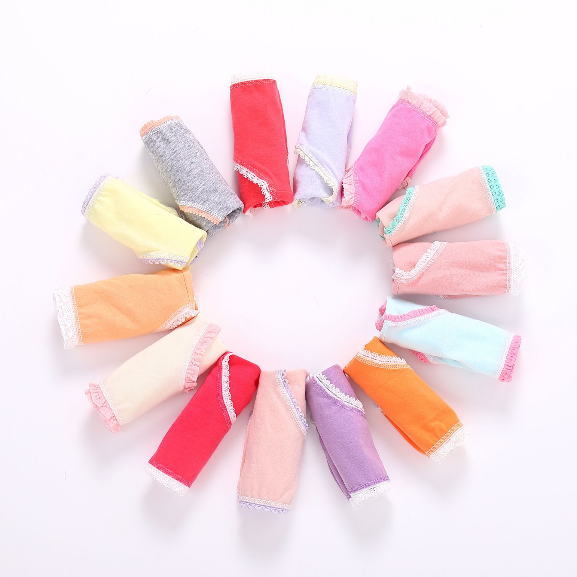 Factory Price Wholesale Foreign Goods Girls' Briefs Cotton Floral Mixed Colors Children's Underwear Pure Cotton Crotch for Toddlers and Young Children