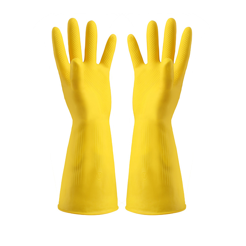 Manmiao beef tendon dishwashing gloves rubber latex gloves work laundry waterproof anti-scald rubber household kitchen labor protection