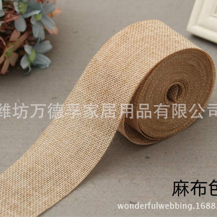 Рулон льна, лента из мешковины, рождественский флаг, спинка стула