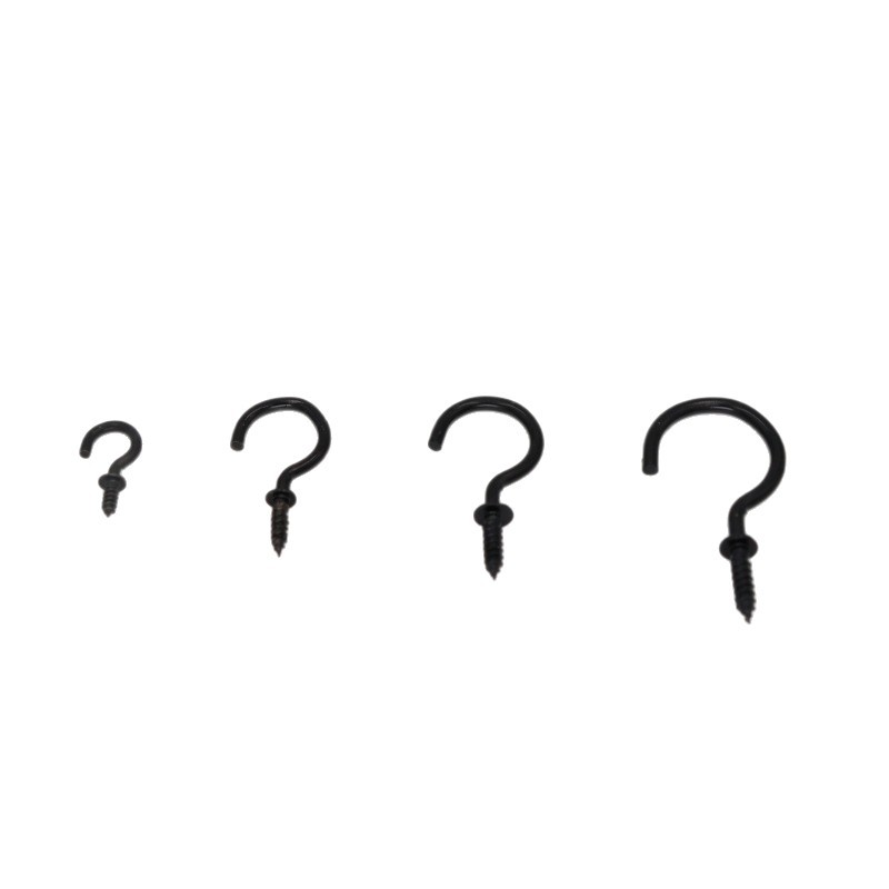 Black Eyelet Pendant Accessories Question Mark Hook Hook Eyelet Hook with Pad Open Ring Sheep Horn Ring Eyelet Screw