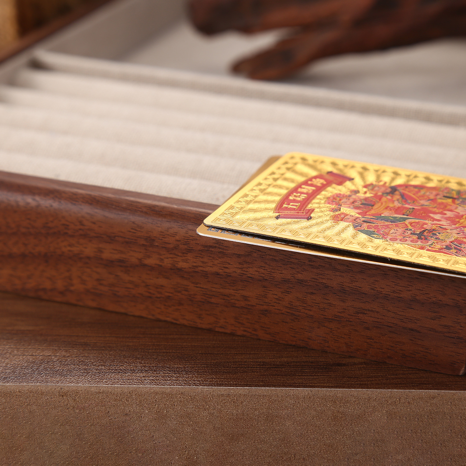 Five-Way God of Wealth Gold Card Portable Mobile Phone with Gold Foil Metal Sheet to Attract Wealth, Zhao Gongming to Attract Wealth, Treasure, Peace and Auspiciousness