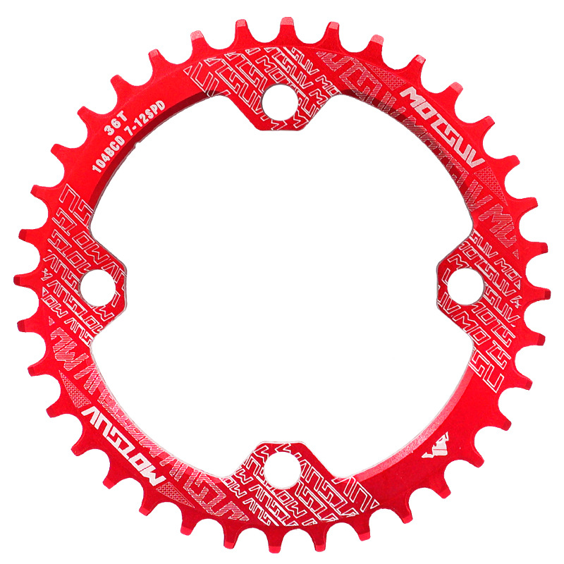 MOTSUV mountain bike sprocket single speed positive and negative tooth disc 104BCD single disc 32T34T36T tooth disc