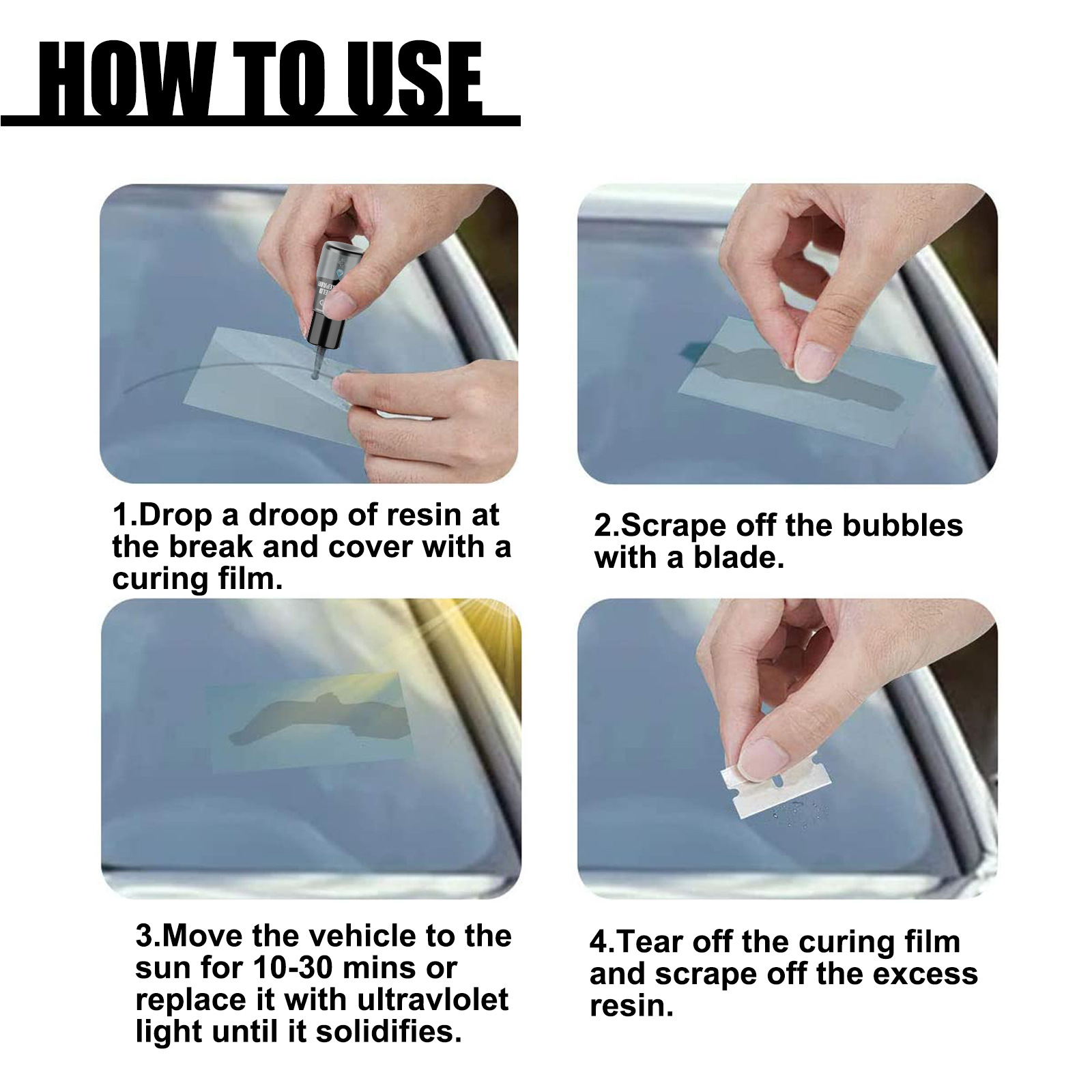 Rayhong Car Windshield Scratch Repair Fluid Windshield Adhesive Crack Crack Renovation Care Agent