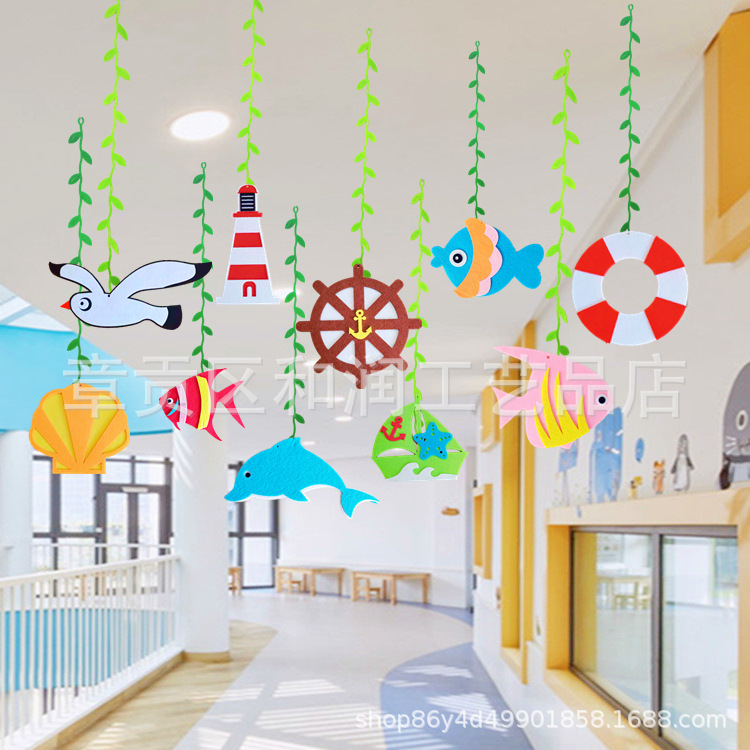 Factory goods are directly supplied to shopping malls, shops, schools, kindergartens, classrooms, corridors, environment layout, creative air hanging ornaments