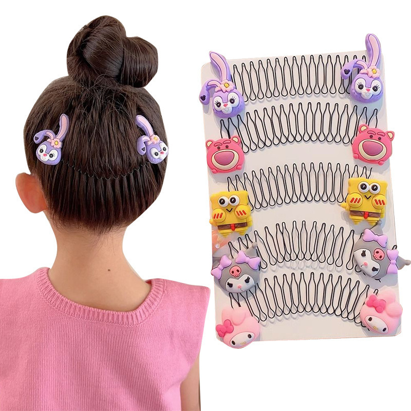 Children's Hair Comb Tool for Invisible Back-Of-Head Styling, Little Girl Dance Hairpin, Insert Comb for Bangs, Pull Comb for Girls