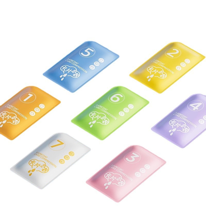 Disposable Raincoat Children's Adult Portable Compression Outdoor Travel Mountain Climbing Rainproof Long Thickened Card Raincoat