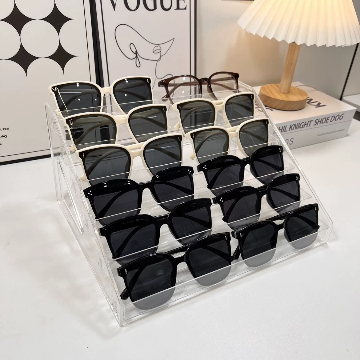 Glasses Storage Box Acrylic Transparent Counter Desktop Multi-Layer Sunglasses Sunglasses Stall Special Display Shelf
