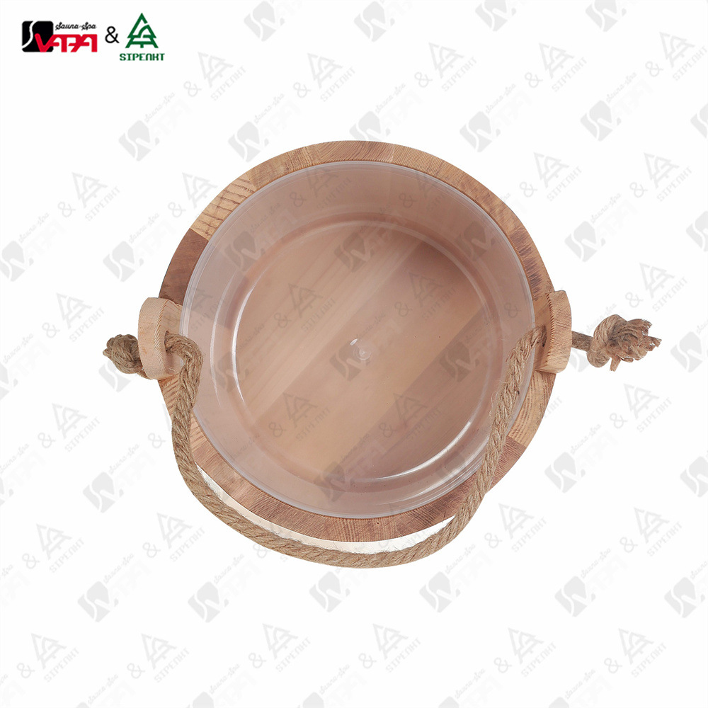 Factory Direct Sales Sauna 4L Bottomed Sauna Barrel Wooden Spoon Satchel Hemp Rope Barrel Sauna Room Accessories