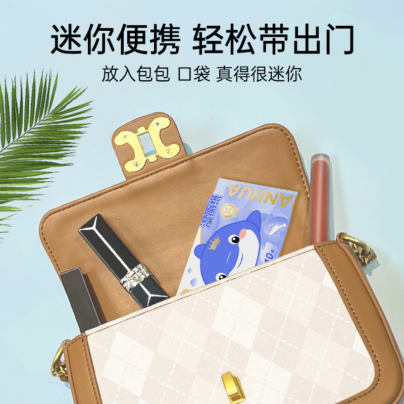 Portable 10-Pack of Floral Toilet Paper, Small Pack of Cleaning Wipes, Thickeneded Flushable Sanitary Wipes for Delivery