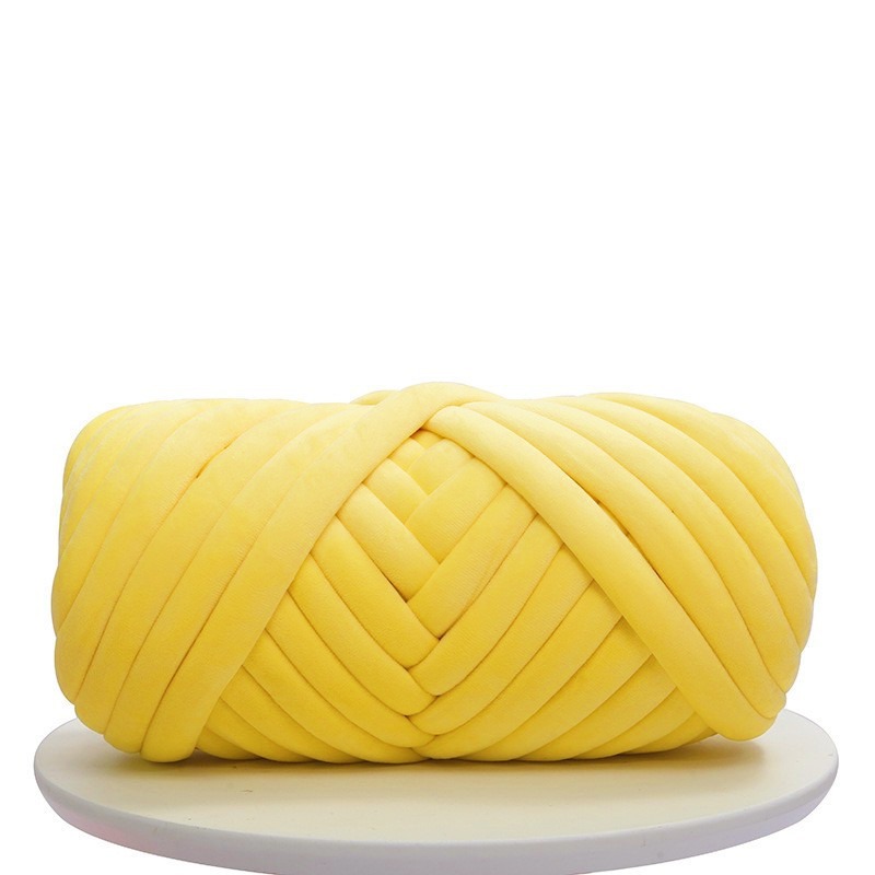 New Thick Icelandic Yarn Crystal Velvet Core-Spun Cotton Pillow Blanket Knitting Rope Yarn DIY Bag Materials