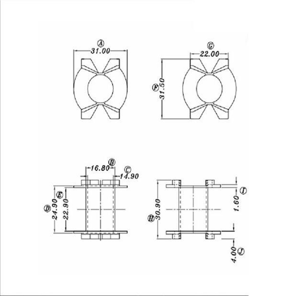 EI12.5 bakelite skeleton EE12.5 high frequency skeleton EI12.5 Shenzhen skeleton factory YT-1204